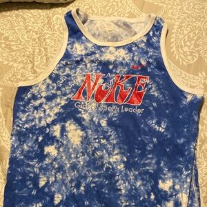 Nike tank top boys youth large blue and white